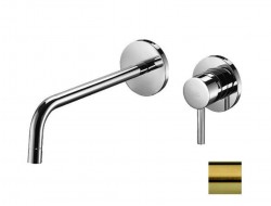 PAFFONI - Light Umývadlová batéria pod omietku s telesom, 2-otvorová inštalácia, kefovaná zlatá (LIG106HGSP70)