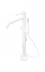 PAFFONI - Light Vaňová batéria do podlahy, s príslušenstvom, biela mat (LIG032BO)