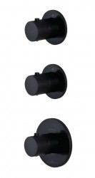 PAFFONI - Modular Box Termostatická batéria pod omietku, pre 2 spotrebiče, matná čierna (MDE018NO)