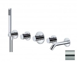 PAFFONI - Modular Box Termostatická batéria pod omietku, pre 2 spotrebiče, nerezová (MDE001ST)