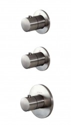 PAFFONI - Modular Box Termostatická batéria pod omietku, pre 2 spotrebiče, nerezová (MDE018ST)