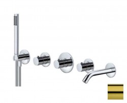 PAFFONI - Modular Box Termostatická batéria pod omietku, pre 2 spotrebiče, zlatá (MDE001HG)