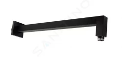 PAFFONI - Ringo West Sprchové rameno SQUARE, dĺžka 400 mm, matná čierna (ZSOF063NO)