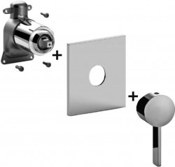 PAFFONI - Rock Batéria pod omietku na 1 spotrebič, chróm (ROBOX010CR)