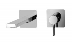 PAFFONI - Rock Umývadlová batéria pod omietku s telesom, 2-otvorová inštalácia, chróm (RO105CR70)