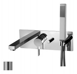 PAFFONI - Rock Vaňová batéria pod omietku s príslušenstvom a telesom, nerezová (RO001ST)