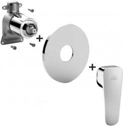 PAFFONI - Sly Batéria pod omietku na 1 spotrebič, chróm (SYBOX010CR)