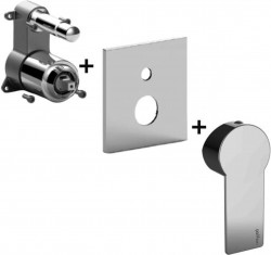 PAFFONI - Tango Batéria pod omietku na 2 spotrebiče, chróm (TABOX015CR)