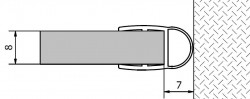 POLYSAN - Akrylové tesnenie medzi sklo a stenu, dĺžka 2000mm na 8mm sklo (307A-08)