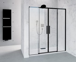 POLYSAN - ALTIS BLACK posuvné sprchové dvere 1670-1710, výška 2000, číre sklo (AL4412B)