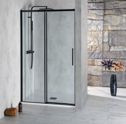 POLYSAN - ALTIS LINE BLACK sprchové dvere 1570-1610mm, výška 2000mm, číre sklo (AL4312B)