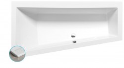 POLYSAN - ANDRA L SLIM asymetrická vaňa 180x90x45cm, biela (72872S)