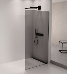 POLYSAN - ARCHITEX sada na neviditeľné upevnenie skla, podlaha-stena, 1610x2105, čierna mat (AL2116B)