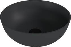 POLYSAN - BANERA ROUND umývadlo na dosku, liaty mramor, priemer 39cm, antracit mat (14337.51)