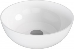 POLYSAN - BANERA ROUND umývadlo na dosku, liaty mramor, priemer 39cm, biela (14337)