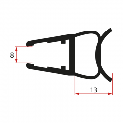 POLYSAN - Bublinkové tesnenie pre sklo 8, 1963, čierna (NDALB07)