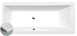 POLYSAN - CLEO SLIM obdĺžniková vaňa 170x75x48cm, biela (94611S)