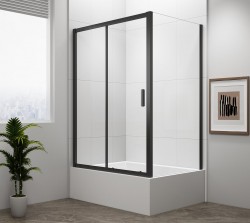 POLYSAN - DEEP BLACK obdĺžniková sprchová zástena 1200x750 L/P varianta,číre sklo (MD1216B-01)