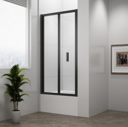 POLYSAN - DEEP BLACK sprchové dvere skladacie 1000x1650, číre sklo (MD1910B)