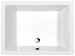 POLYSAN - DEEP hlboká sprchová vanička s konštrukciou, obdĺžnik 100x75x26cm, biela (72880)