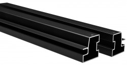POLYSAN - EASY BLACK set vodorovných spojovacích profilov pivotových dverí 1900 (ND550B)