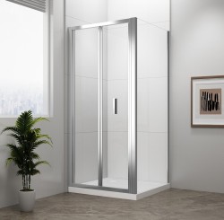 POLYSAN - EASY obdĺžniková sprchová zástena 1000x800, skladacie dvere, L/P varianta, číre sklo (EL1910EL3215)