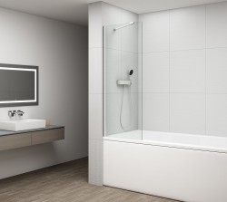 POLYSAN - FISA vaňová zástena 700x1500, chrom, číre sklo (FS1072-C)