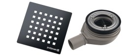 POLYSAN - FLEXIA sifón sprchovej vaničky, priemer 90, DN40, krytka gun metal (17754)