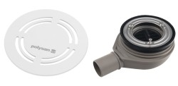 POLYSAN - FLEXIA sifón sprchovej vaničky, priemer 90, DN40, okrúhlá krytka biela (17771)