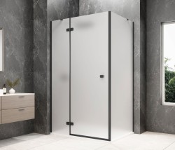 POLYSAN - GLOBE BLACK obdĺžniková sprchová zástena 1000x800, matné sklo, ľavá (GB1010-3215MLB)
