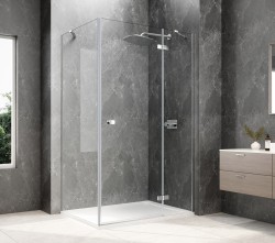 POLYSAN - GLOBE CHROME obdĺžniková sprchová zástena 1100x900, číre sklo, pravé (GB1011-3315RC)