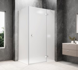 POLYSAN - GLOBE CHROME obdĺžniková sprchová zástena 900x800, matné sklo, pravé (GB1090-3215MRC)