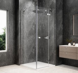 POLYSAN - GLOBE CHROME štvorcová sprchová zástena 800x800, číre sklo, pravé (GB1080-3215RC)