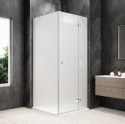 POLYSAN - GLOBE CHROME štvorcová sprchová zástena 900x900, matné sklo, pravé (GB1090-3315MRC)