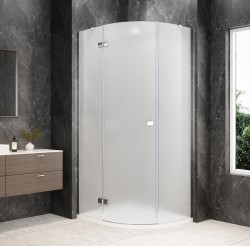 POLYSAN - GLOBE CHROME štvrťkruhová sprchová zástena 900x800, matné sklo, ľavá (GB2980MLC)