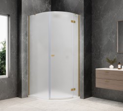 POLYSAN - GLOBE GOLD MATT štvrťkruhová sprchová zástena 800x900, matné sklo, pravé (GB2890MRG)