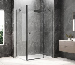 POLYSAN - GLOBE GUN METAL obdĺžniková sprchová zástena 800x900, číre sklo, pravé (GB1080-3315RGM)