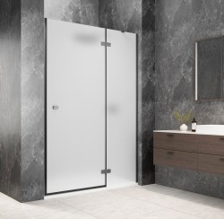 POLYSAN - GLOBE GUN METAL sprchové dvere do niky 1000, matné sklo, pravé (GB1010MRGM)