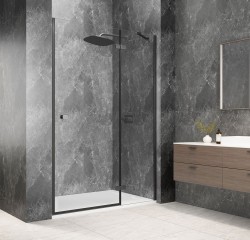POLYSAN - GLOBE GUN METAL sprchové dvere do niky 1100, číre sklo, pravé (GB1011RGM)