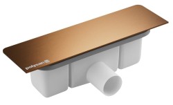 POLYSAN - KAZUKO vaničkový sifón, DN40, krytka meď mat (26377)