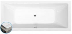POLYSAN - KRYSTA SLIM obdĺžniková vaňa 180x80x39cm, biela (71710S)