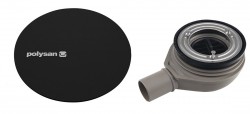 POLYSAN - MIRAI vaničkový sifón, priemer 90, DN40, krytka čierna mat (72730B)
