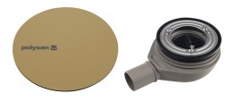POLYSAN - MIRAI vaničkový sifón, priemer 90, DN40, krytka zlato mat (72730GB)