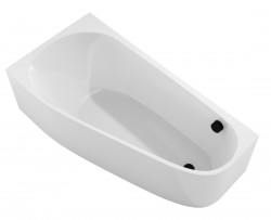 POLYSAN - PROJEKTA L MONOLITH asymetrická stojaca vaňa 156x77x60cm, bielá (20111M)