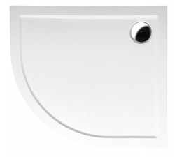 POLYSAN - RENA R sprchová vanička z liateho mramoru, štvrťkruh 90x80cm, R550, pravá, bie (72891)