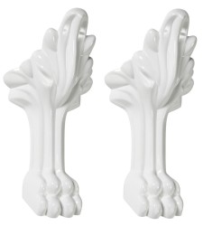 POLYSAN - RETRO podperné nohy dlhé, 2ks, biela matná (103700000184)