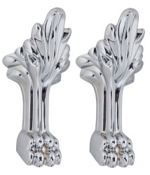 POLYSAN - RETRO podperné nohy dlhé, 2ks, chrom (103700000185)