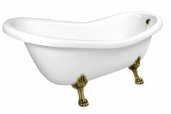 POLYSAN - RETRO voľne stojaca vaňa 167,5x76x71cm, nohy bronz, biela (42132)