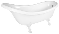 POLYSAN - RETRO voľne stojaca vaňa 174,5x82x80,5cm, biela, nohy biele (43378)