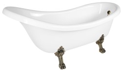 POLYSAN - RETRO voľne stojaca vaňa 174,5x82x80,5cm, biela, nohy bronz (43388)